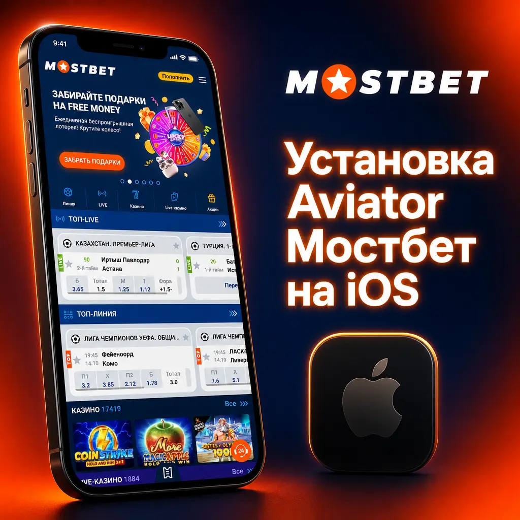 Установка приложения Mostbet с игрой Aviator на iOS через сайт, так как в App Store его нет