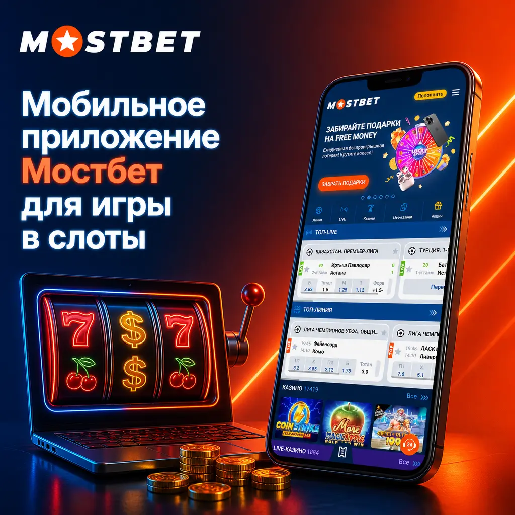 Мобильное приложение Мостбет для игры в слоты: удобный интерфейс, быстрый доступ к казино и ставкам на смартфоне